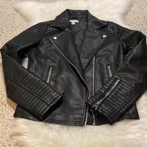 TOPSHOP Faux Leather Biker Jacket